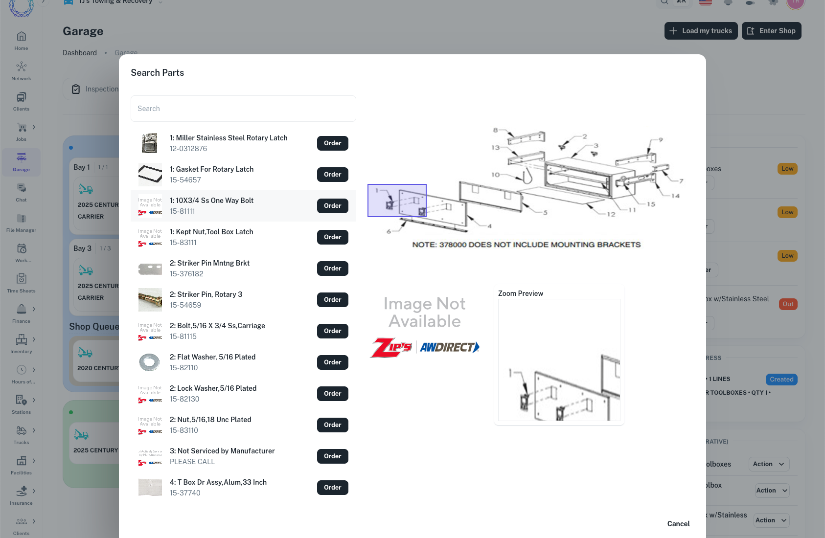 The Garage - Inventory Dashboard